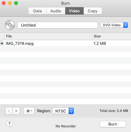 DVDオーサリングソフトBurn