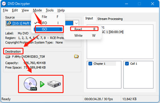 DVD Decrypterでコピー