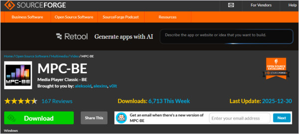 MPC-BEをダウンロード