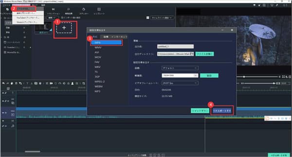 WindowsムービーメーカーでMTSをMP4に変換